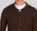 Maglia uomo in cotone con collo camicia – slim fit
