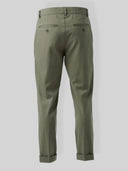 Pantalone uomo in cotone stretch con pinces