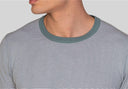 T-shirt uomo in cotone a righe sottili