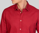 Camicia uomo in puro lino collo francese tinta unita – slim fit