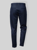 Pantalone uomo in cotone stretch con pinces
