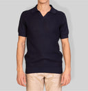 Polo uomo in cotone con lavorazione textured