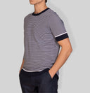 T-shirt uomo in cotone a righe sottili