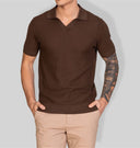 Polo uomo in cotone con lavorazione textured