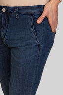 Jeans uomo 5 tasche in denim leggero scuro