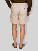 Bermuda uomo in lino e cotone con vita elasticizzata