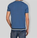 T-shirt uomo in maglia di cotone con dettagli a contrasto