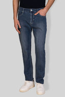Jeans uomo 5 tasche in denim leggero