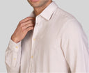 Camicia uomo in puro lino collo francese tinta unita – slim fit