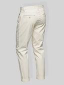 Pantalone uomo in cotone stretch con pinces
