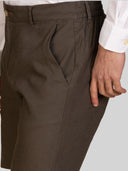 Bermuda uomo in lino e cotone con vita elasticizzata