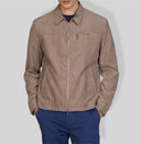 Giubbotto uomo effetto scamosciato con zip – regular fit