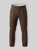 Pantalone uomo in cotone stretch con pinces