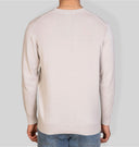 Maglia uomo girocollo in cotone con lavorazione textured