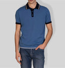 Polo uomo in cotone con dettagli a contrasto