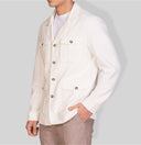 Giacca sahariana uomo lino e cotone