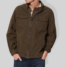 Overshirt uomo in cotone con zip e tasche – regular fit