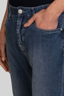 Jeans uomo 5 tasche in denim leggero
