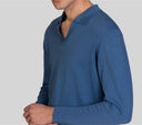 Maglia uomo con collo polo in cotone leggero