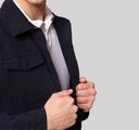 Overshirt uomo in cotone con zip e tasche – regular fit