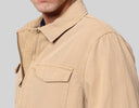 Overshirt uomo in cotone con zip e tasche – regular fit