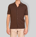 Camicia in maglia uomo in cotone con bottoni