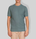 Maglia uomo mezza manica in cotone con lavorazione textured