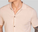 Camicia in maglia uomo in cotone con bottoni