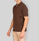 Camicia in maglia uomo in cotone con bottoni