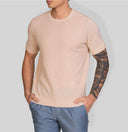 Maglia uomo mezza manica in cotone con lavorazione textured