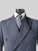 Abito doppiopetto uomo sartoriale in lana tropical stretch tinta unita - regular fit
