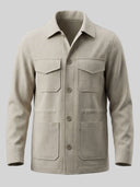 Giacca Sahariana Uomo in Cotone Tecnico Stretch - regular fit