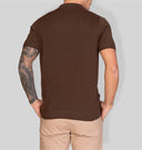 Polo uomo in cotone con lavorazione textured