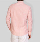 Camicia uomo in cotone e lino con collo francese  - slim fit