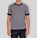 T-shirt uomo in cotone a righe sottili