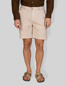 Bermuda uomo in lino e cotone con vita elasticizzata