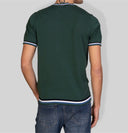 T-shirt uomo in maglia di cotone con dettagli a contrasto