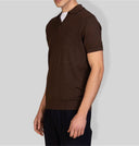 Polo uomo in cotone con collo aperto