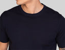 T-shirt uomo in cotone rasato a maglia