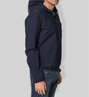 Giacca uomo in tessuto tecnico con cappuccio e zip – slim fit