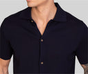 Camicia in maglia uomo in cotone con bottoni