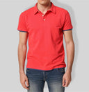 Polo uomo in cotone piquet con bordi a contrasto