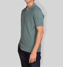 Polo uomo in cotone con lavorazione textured