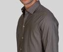 Camicia uomo in puro lino collo francese tinta unita – slim fit