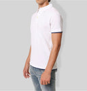 Polo uomo in cotone piquet con bordi a contrasto