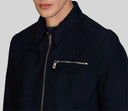 Giubbotto uomo effetto scamosciato con zip – slim fit