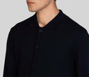 Maglia uomo in cotone con collo camicia – slim fit