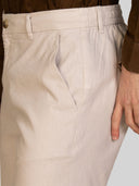 Bermuda uomo in lino e cotone con vita elasticizzata