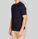 Maglia uomo mezza manica in cotone con lavorazione textured