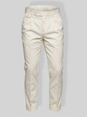 Pantalone uomo in cotone stretch con pinces